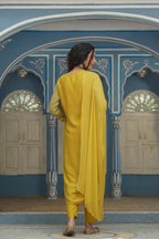 Juniper Mustard Rayon Festive Printed Straight Skd For Women - Distacart