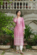 Juniper Onion Pink Rayon Festive Printed Straight Kurta For Women - Distacart