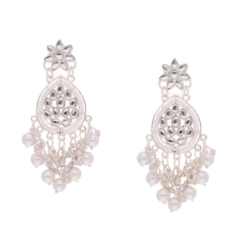 Tehzeeb Creations Gold-Polished Traditional Dangle Earrings - Distacart