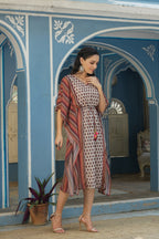 Juniper Cream Georgette Festive Printed Straight Kaftan For Women - Distacart