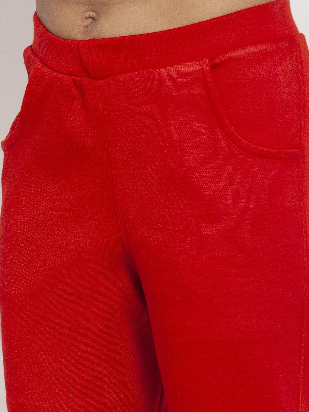 TAG 7 Women Red Solid Ankle-Length Woolen Pants
