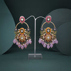 Tehzeeb Creations Purple Beads Multi Colour Earrings - Distacart