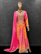 Anaita Pink Chinon Stitched Anarkali Suits With Embroidery & Sequence Work - Distacart