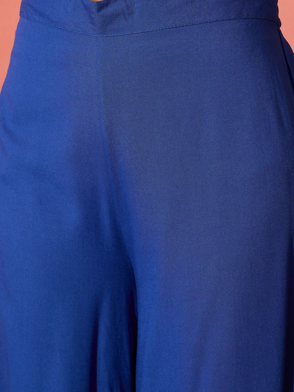 InWeave Strappy Ink Blue With Blue Fuchsia Floral Organza Dupatta Set - Distacart