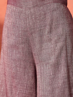 InWeave Mauve Lurex Short Palazzo Kurta Set