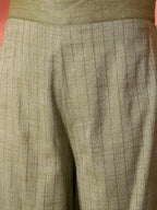 InWeave Olive Lurex Short Palazzo Kurta Set