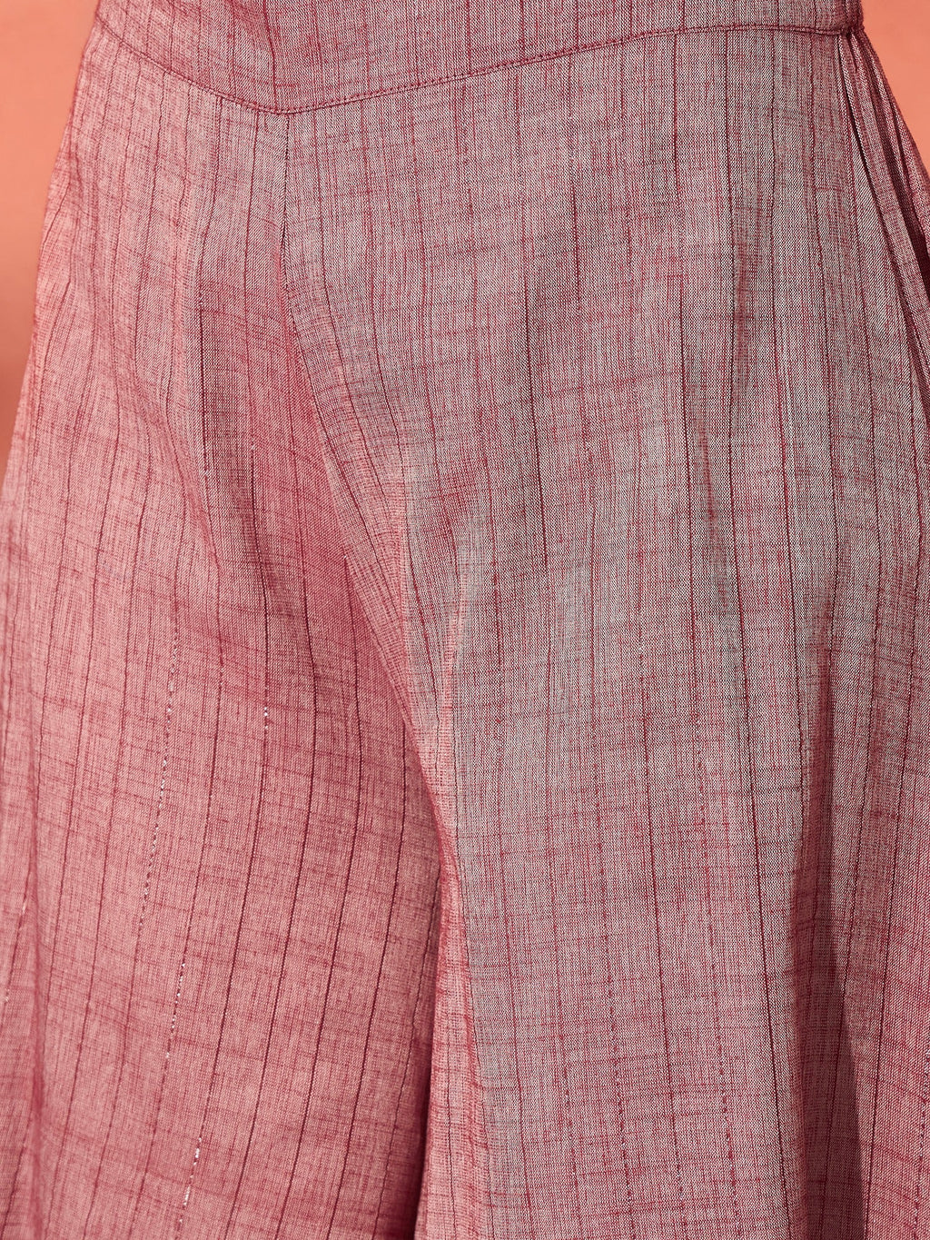 InWeave Wine Lurex Short Palazzo Kurta Set