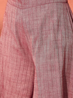 InWeave Wine Lurex Short Palazzo Kurta Set