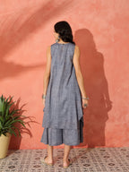 InWeave Blue Lurex Short Palazzo Kurta Set