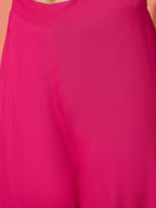 InWeave Fuchsia Short Kurta Palazzo Set