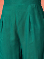 InWeave Teal Triangle Patch Kurta Set - Distacart