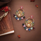 Tehzeeb Creations Multi Beads Multi Colour Earrings - Distacart