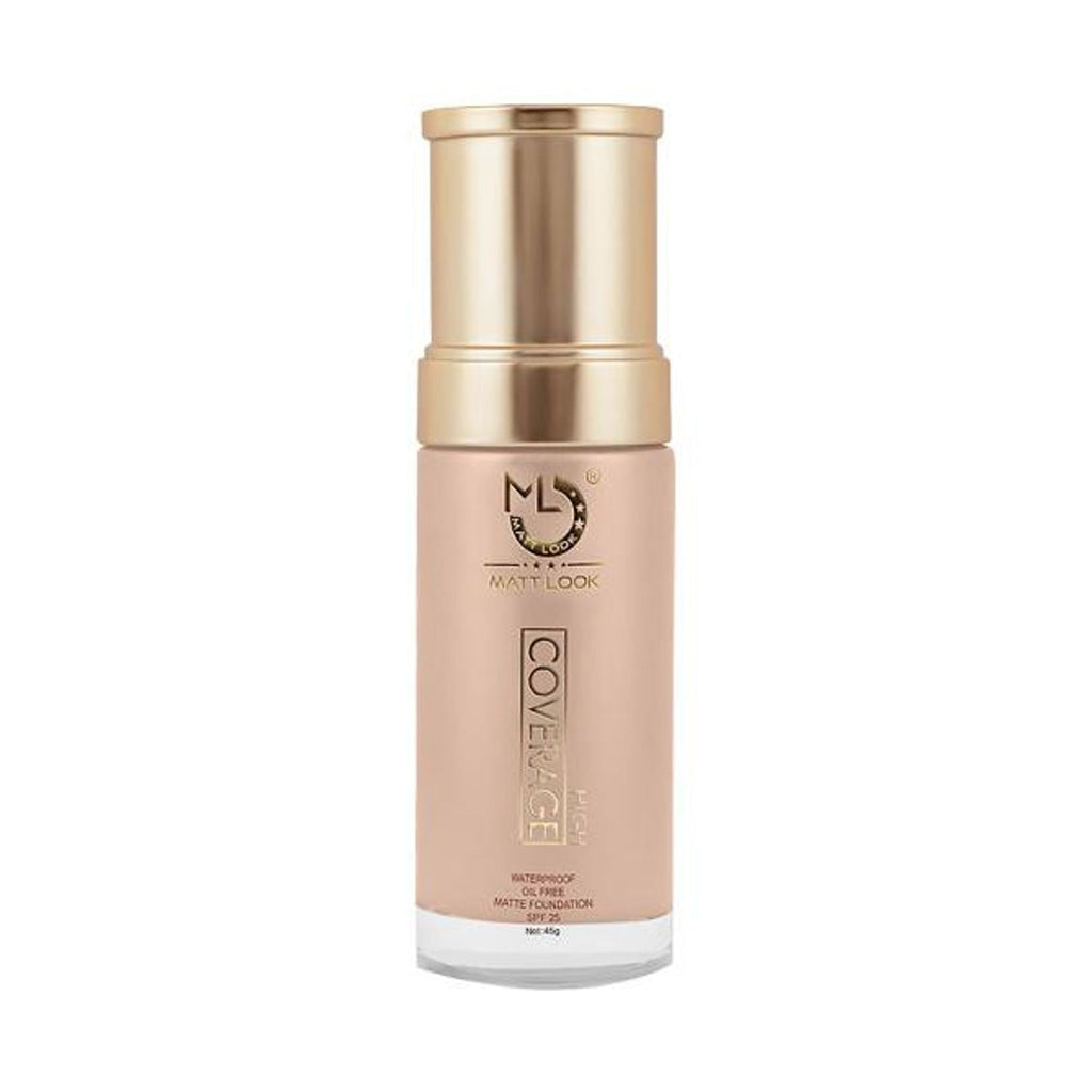 Matt Look High Coverage Waterproof Oil Free Matte SPF 25 Foundation - Fair