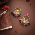 Tehzeeb Creations Pink Beads Multi Colour Earrings - Distacart