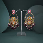Tehzeeb Creations Pink Beads Multi Colour Earrings - Distacart