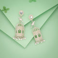 Tehzeeb Creations Gold-Polished Parrot Design Earrings - Distacart