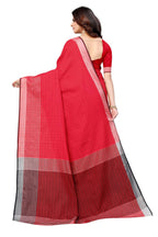 Vamika Red Cotton Silk Saree - Distacart