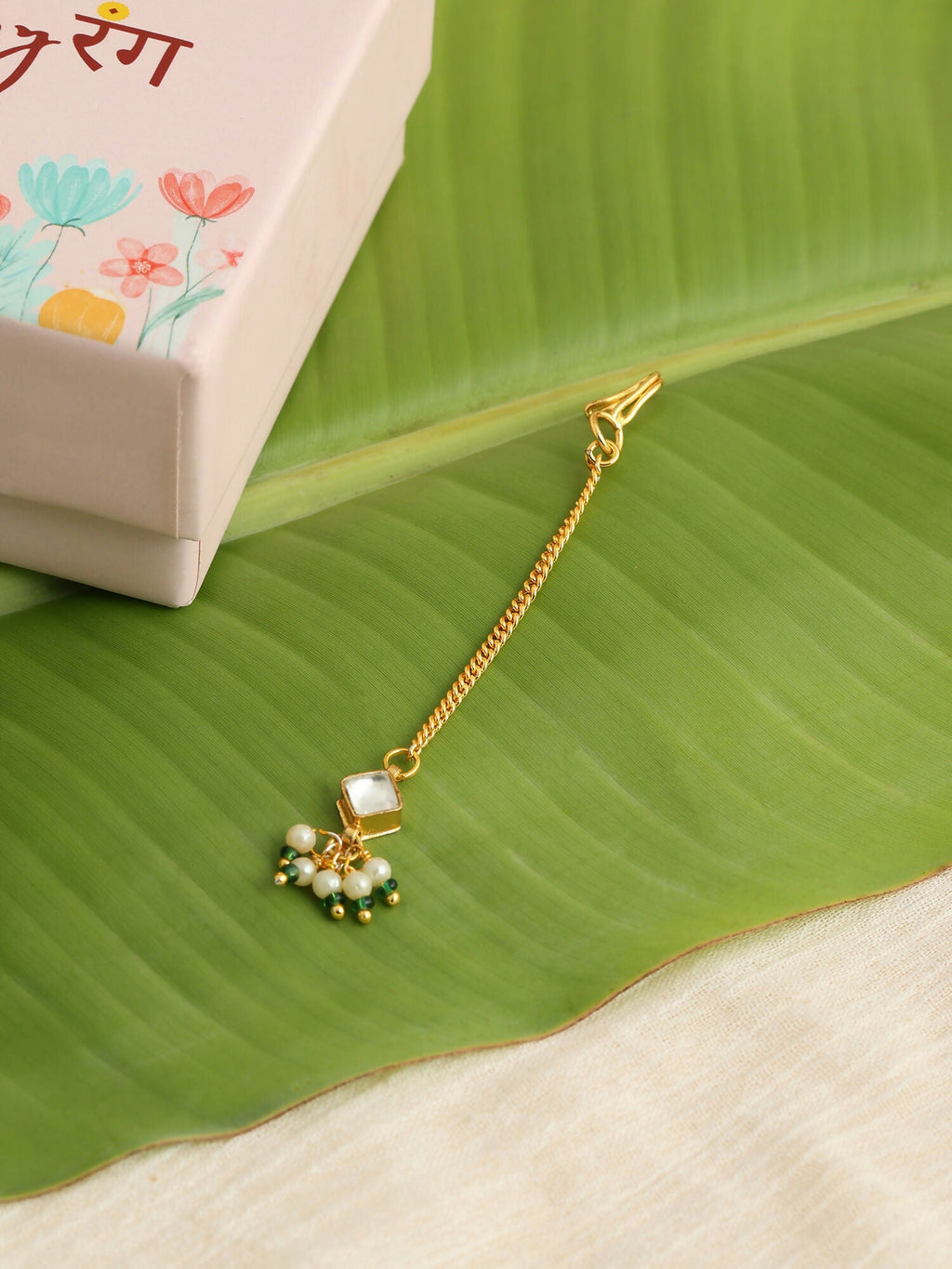 Ruby Raang Jhumka Drop Tikka - Distacart