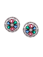 Shoshaa Multicoloured Contemporary Studs Earrings - Distacart