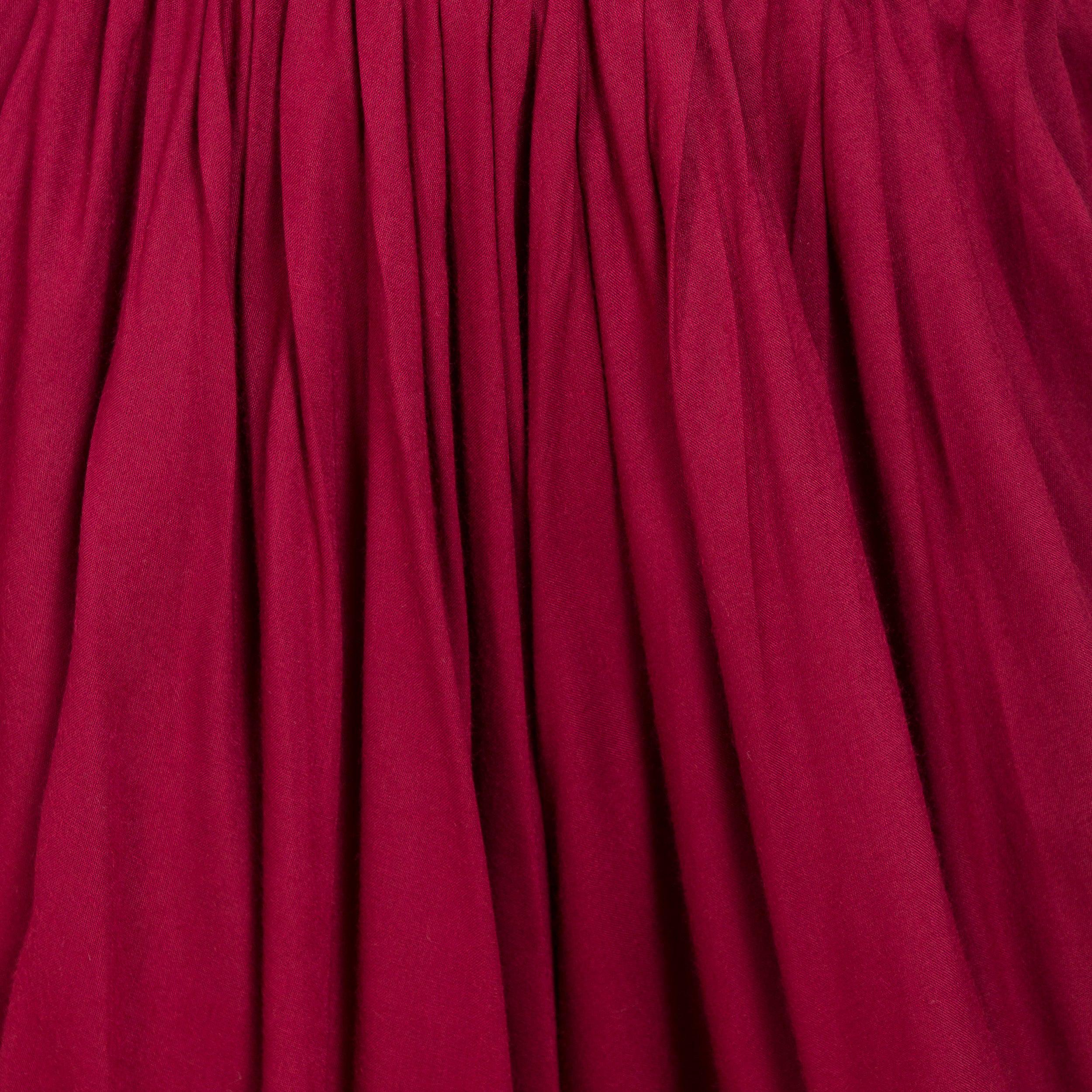 PAVONINE Maroon Color Solid Beetel Rayon Fabric Patiala For Women & Girls - Distacart
