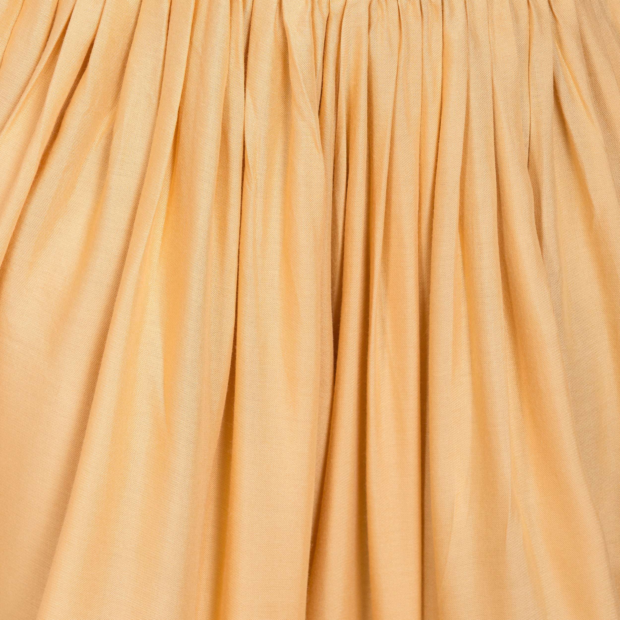 PAVONINE Beige Color Solid Beetel Rayon Fabric Patiala For Women & Girls - Distacart