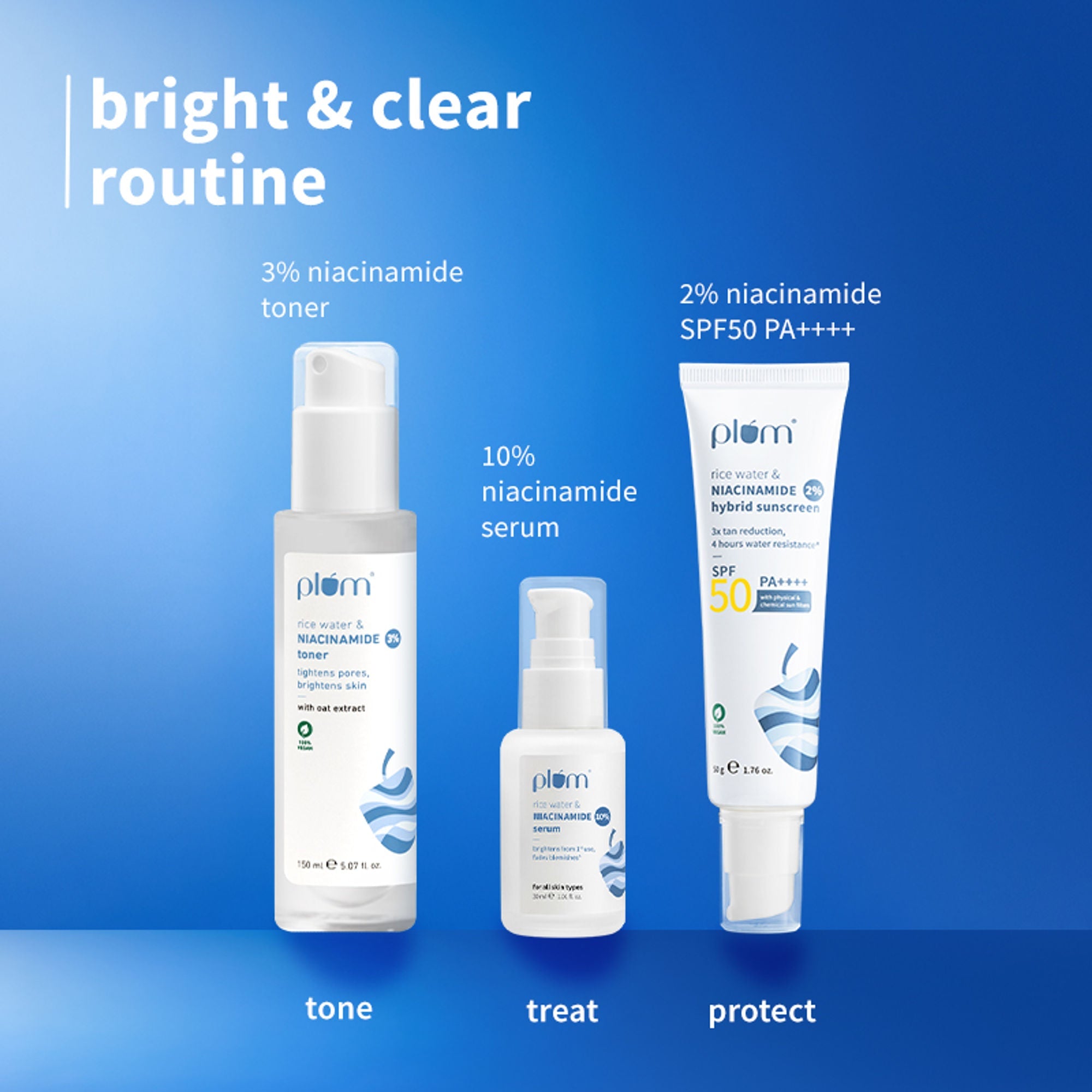 Plum Skin Brightening Kit Brightens & Improves Skin Texture - Suits All Skin Types