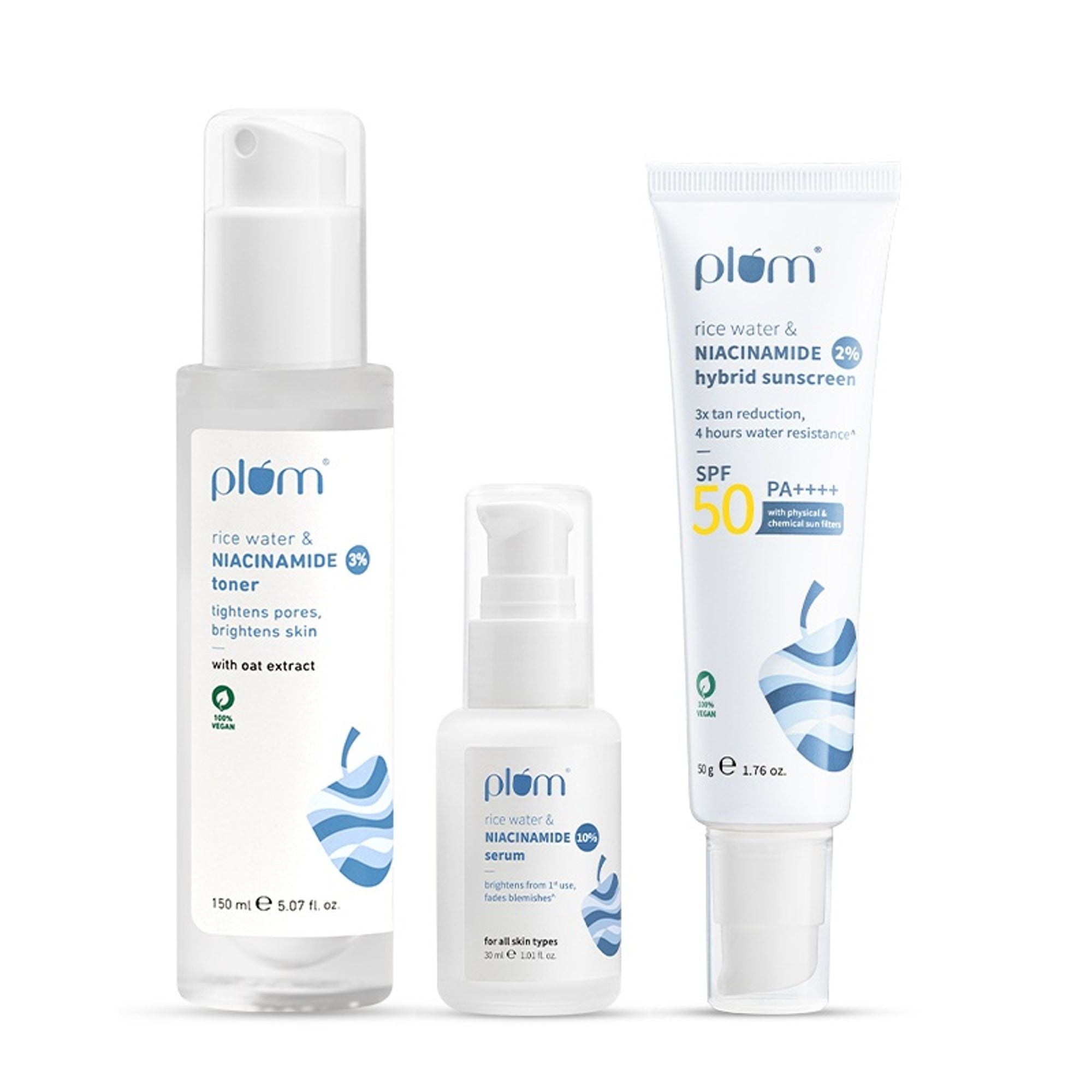 Plum Skin Brightening Kit Brightens & Improves Skin Texture - Suits All Skin Types