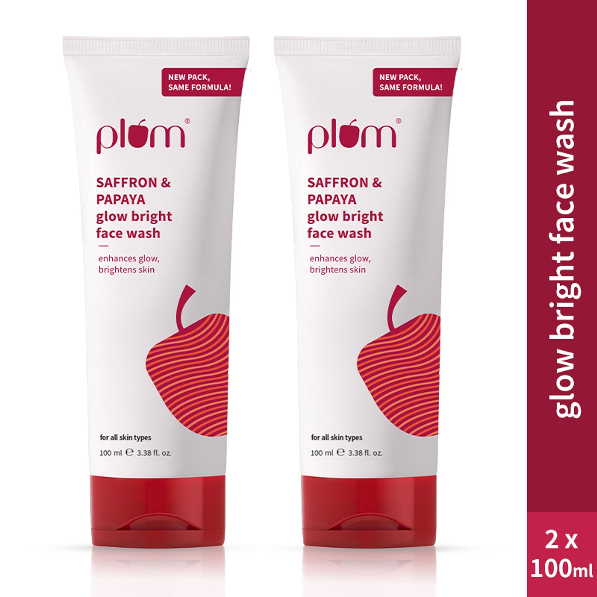 Plum Saffron & Papaya Glow Bright Gel Face Wash