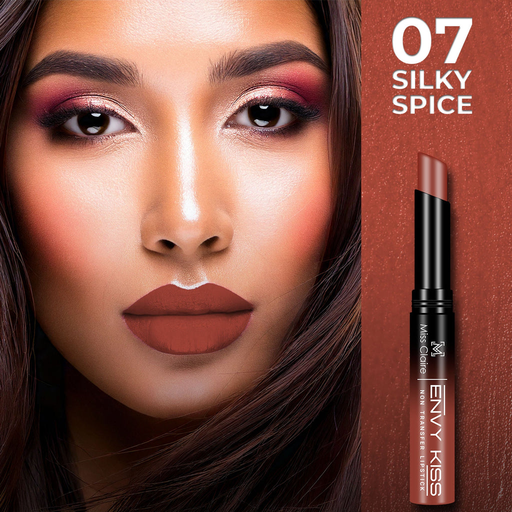 Miss Claire Envy Kiss Non Transfer Lipstick - 07 Silky Spice