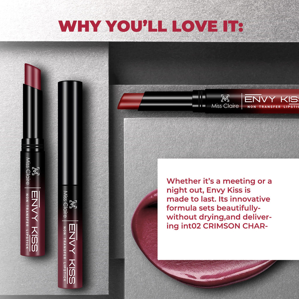 Miss Claire Envy Kiss Non Transfer Lipstick - 11 Cookie