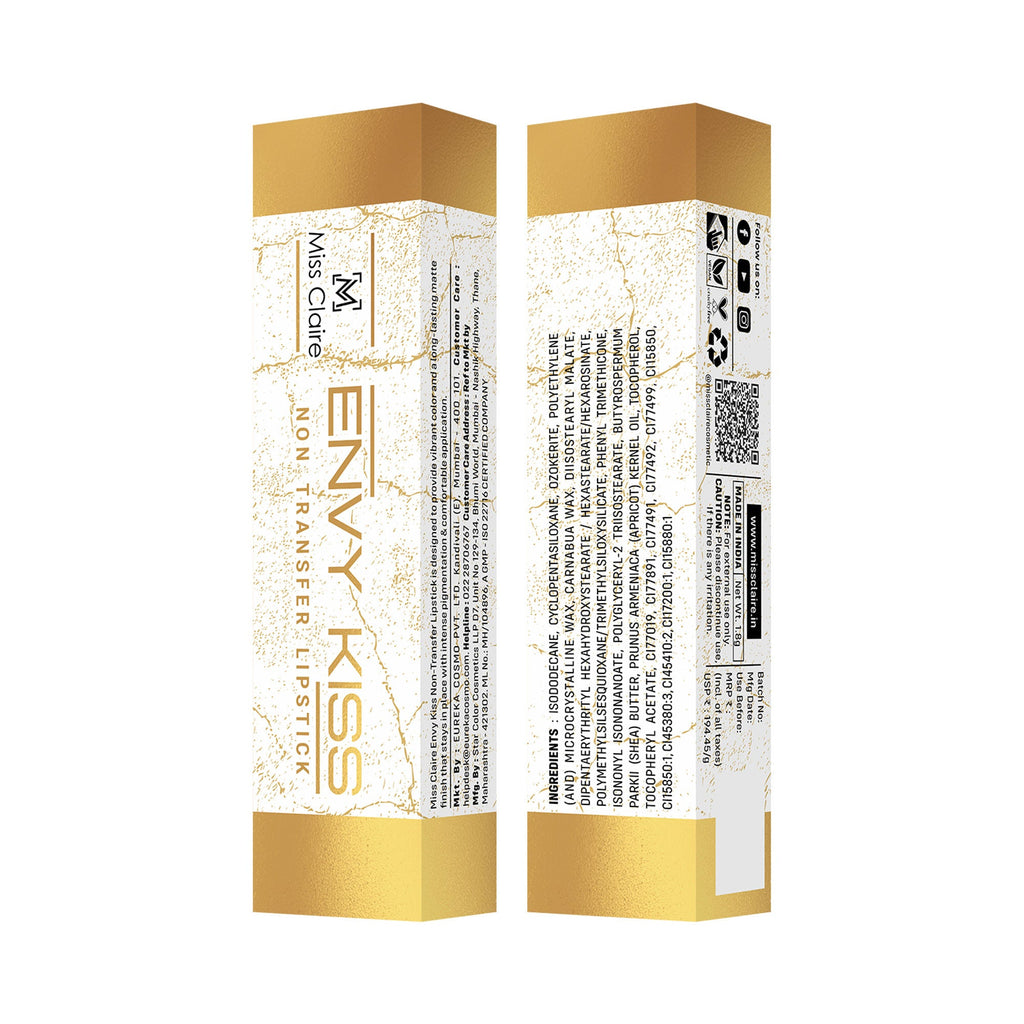 Miss Claire Envy Kiss Non Transfer Lipstick - 11 Cookie