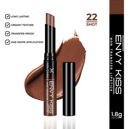 Miss Claire Envy Kiss Non Transfer Lipstick - 22 Espresso Shot