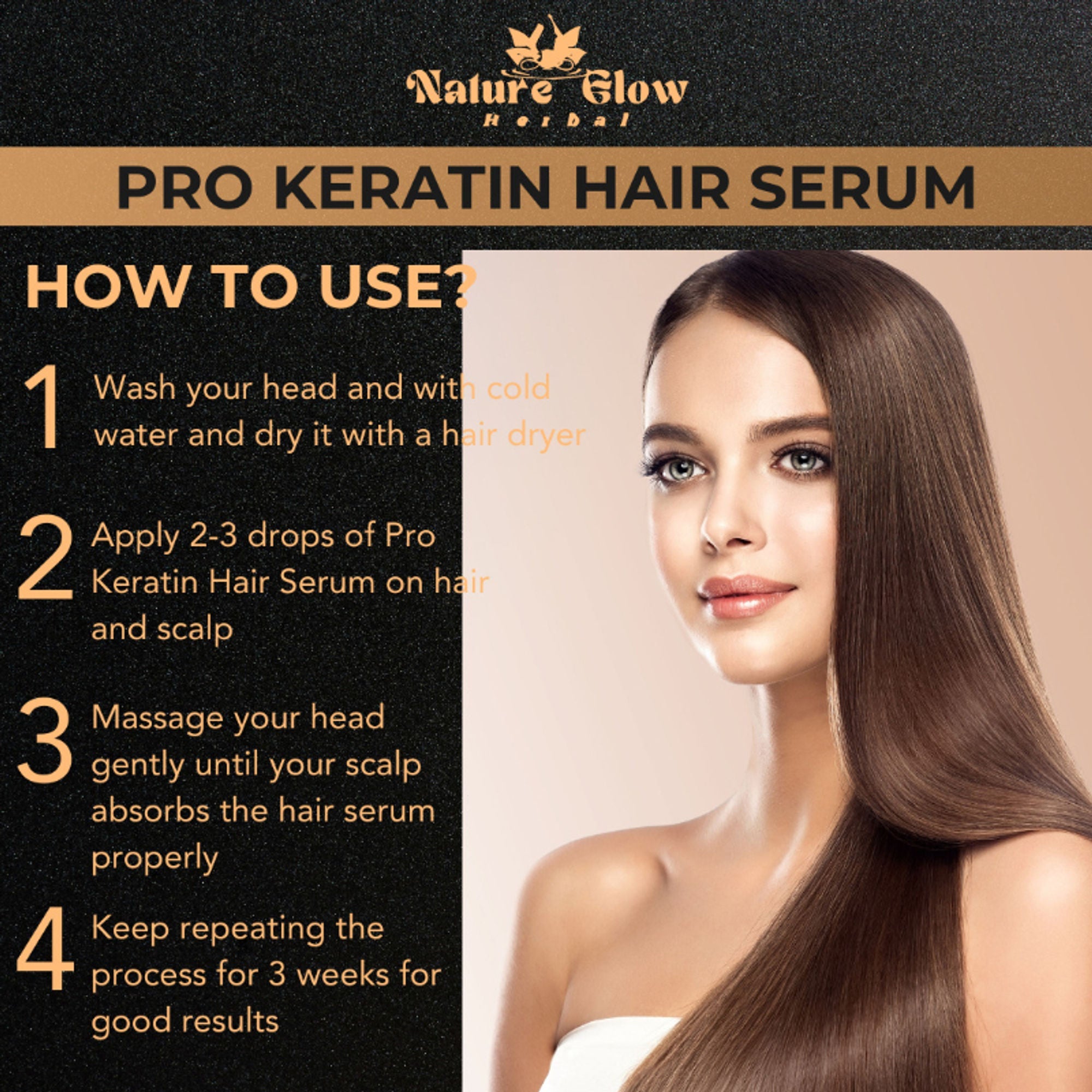 Nature Glow Herbal Pro Keratin Hair Serum