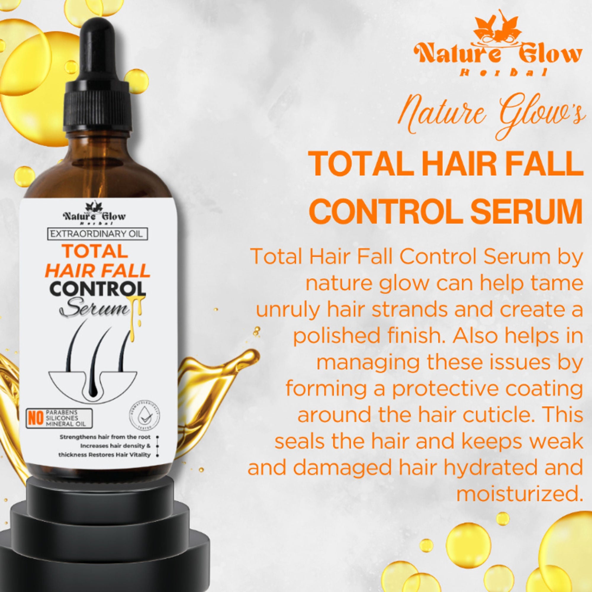 Nature Glow Herbal Total Hair Fall Control Serum