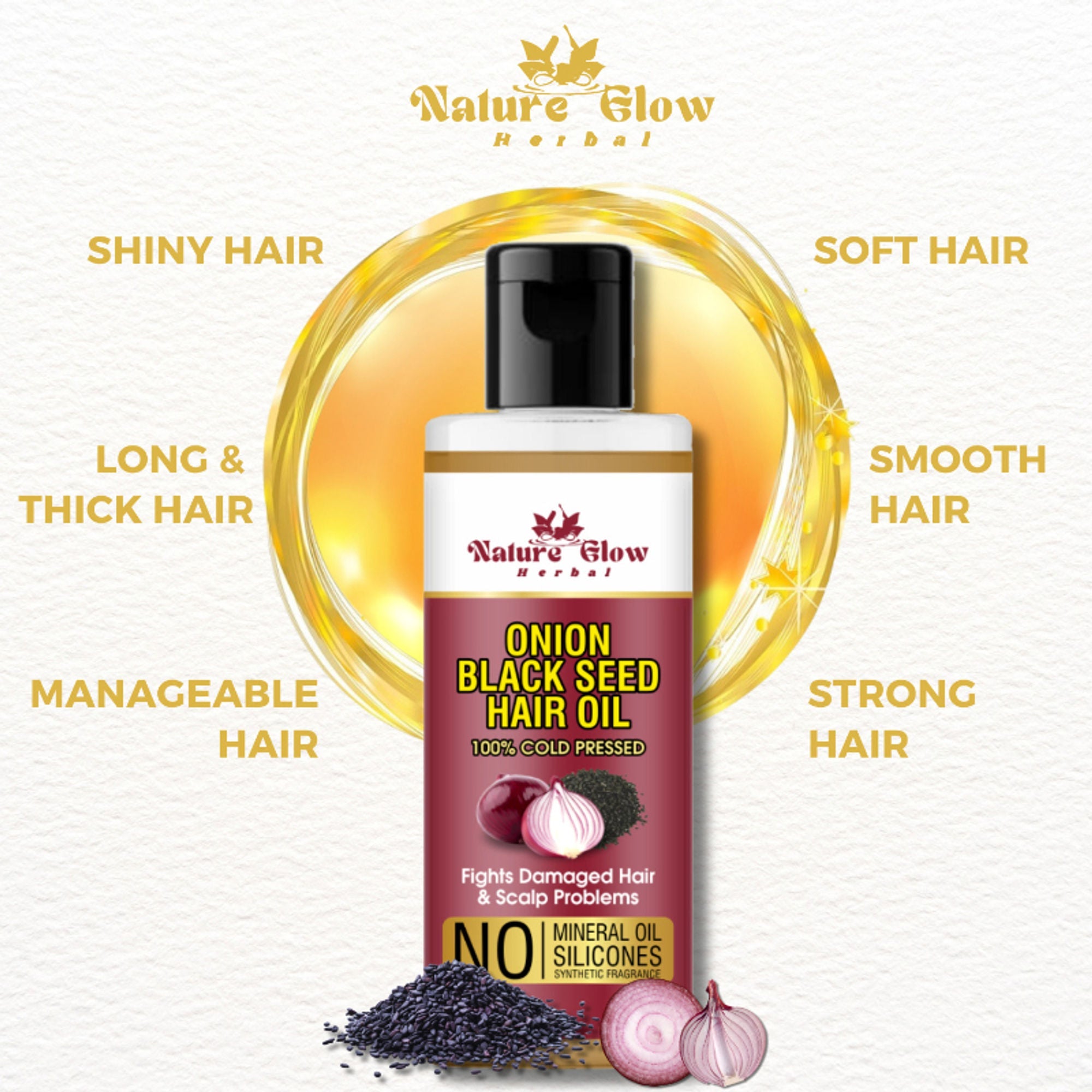 Nature Glow Herbal Onion Black Seed Hair Oil