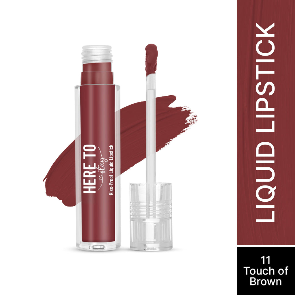 Swiss Beauty Select Here To Stay Kiss Proof Liquid Lipstick - 11 Touch Of Brown