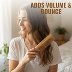 ZEYU Wooden Hair Brush And Wooden Comb With Bamboo Bristles