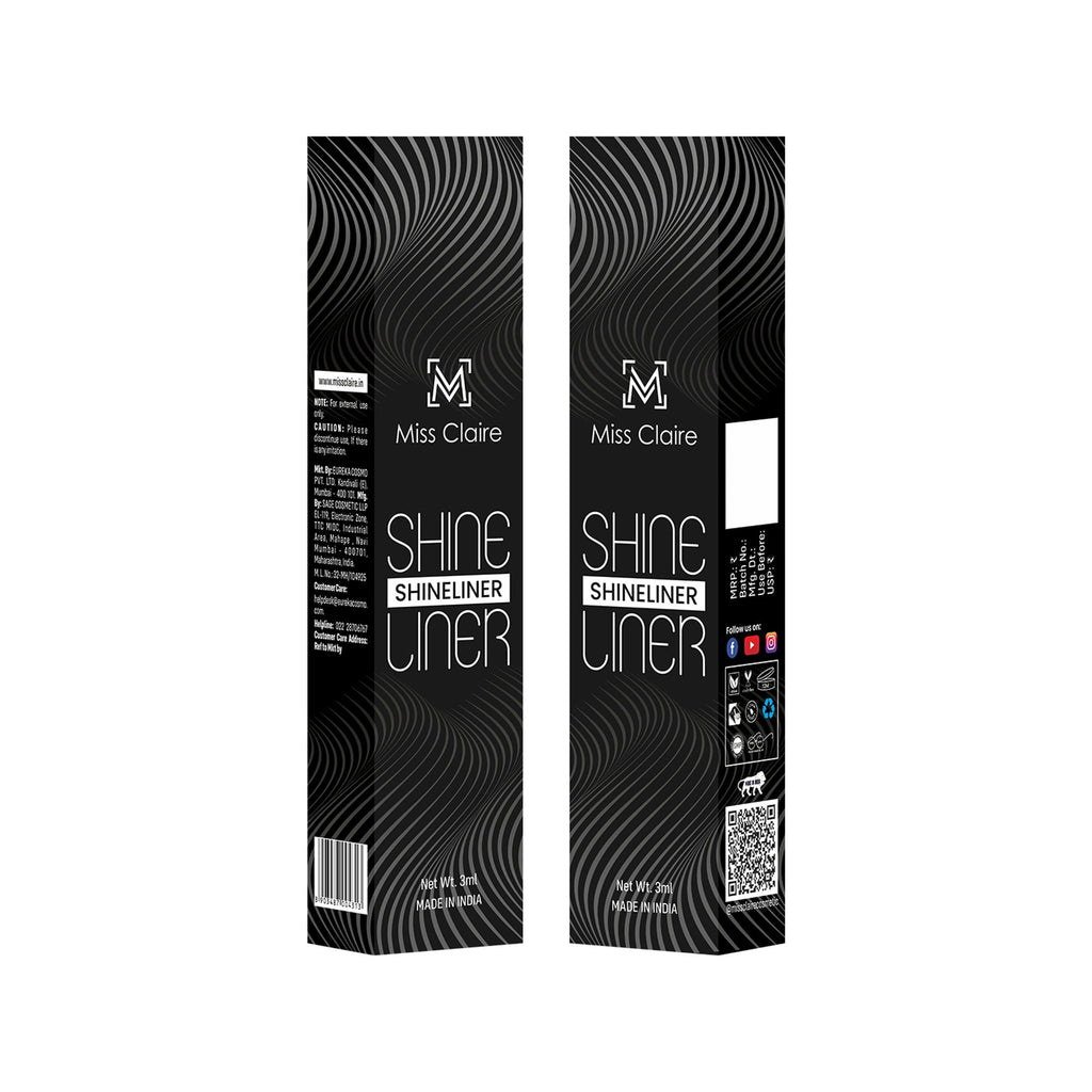 Miss Claire Shine Liner - Black - Distacart