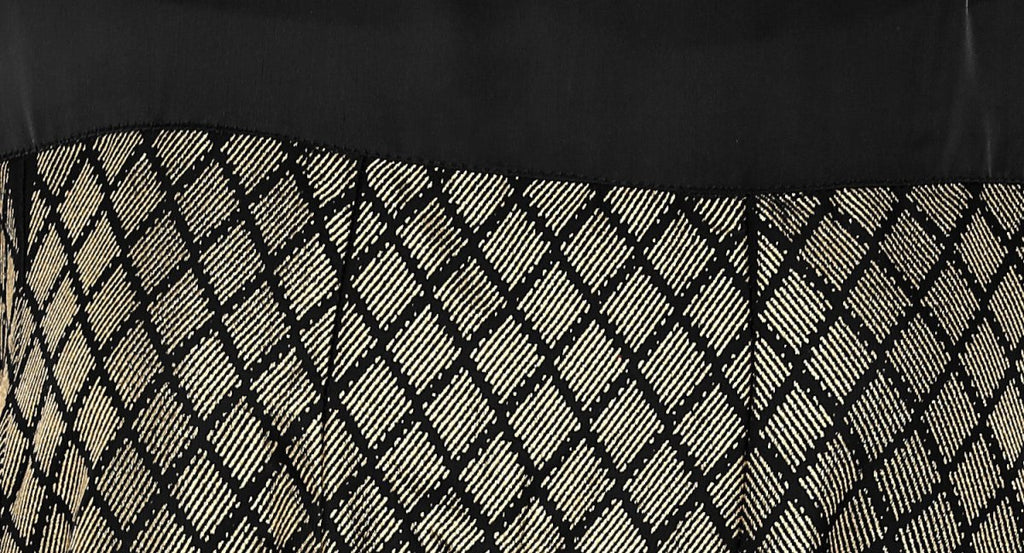 Ahalyaa Black & Golden Foil Print A-Line Kurta For Women