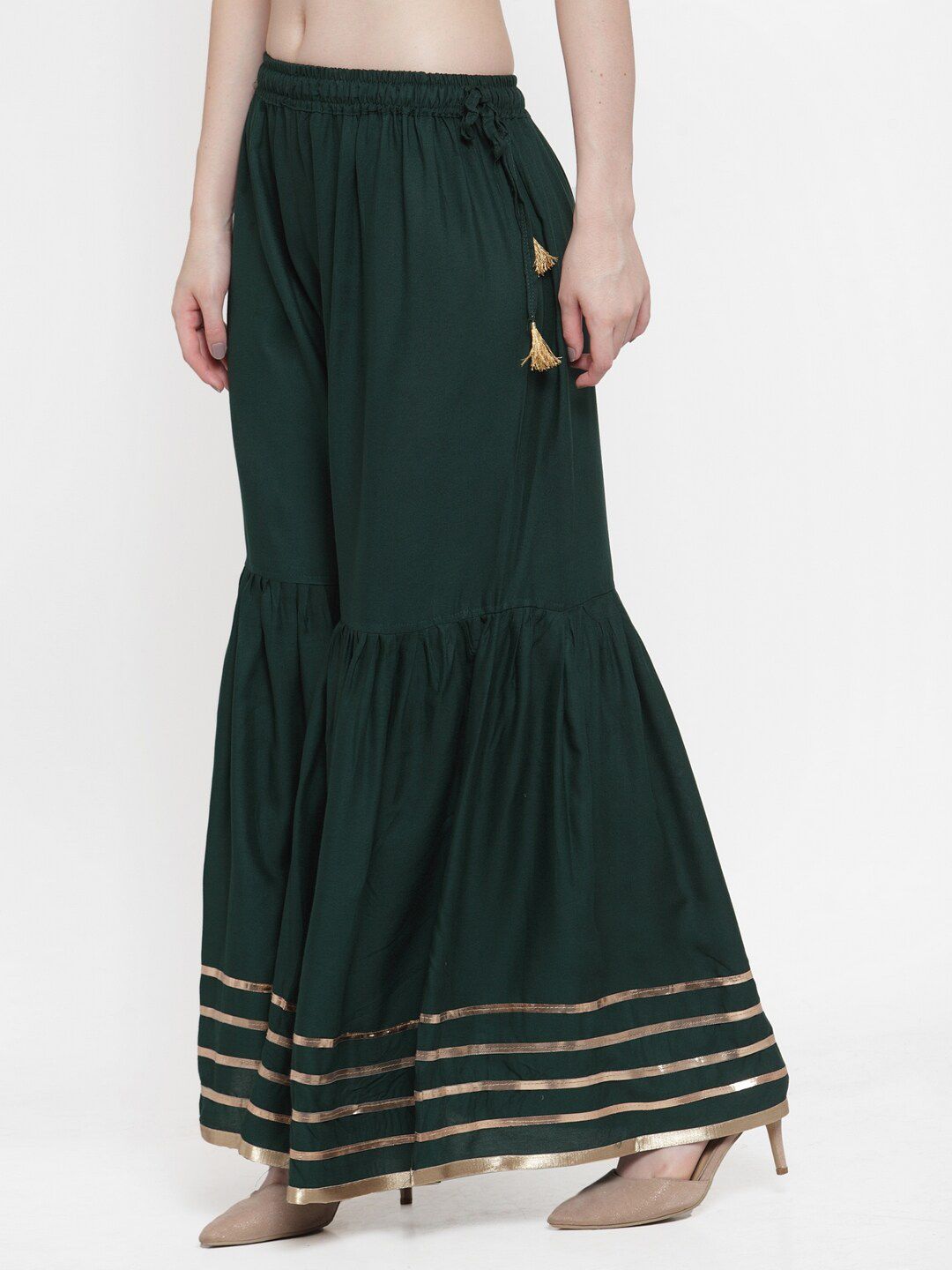 TAG 7 Women Flared Ethnic Palazzos