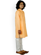 Sethukrishna Boys Orange Pure Cotton Kurta with Pyjama