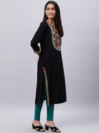 Souchii Women Ethnic Motifs Yoke Design Mirror Work Beautiful Kurta - Distacart