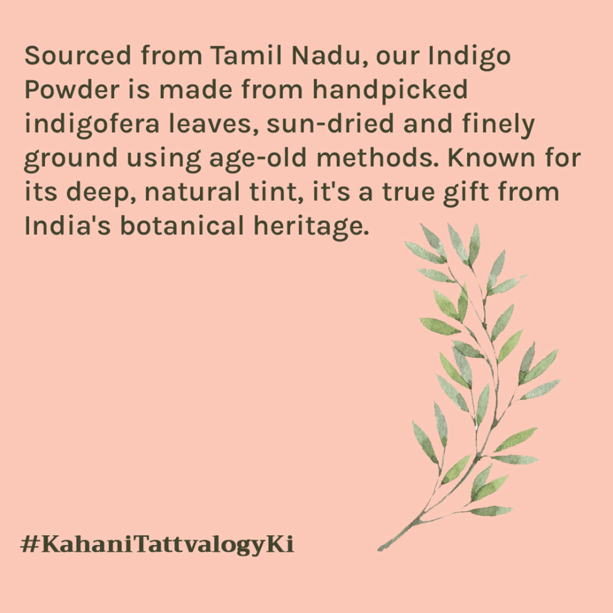 Tattvalogy Indigo Powder - Natural Hair Color with Henna for Soft, Indian Hair Shade & Conditioning - Distacart