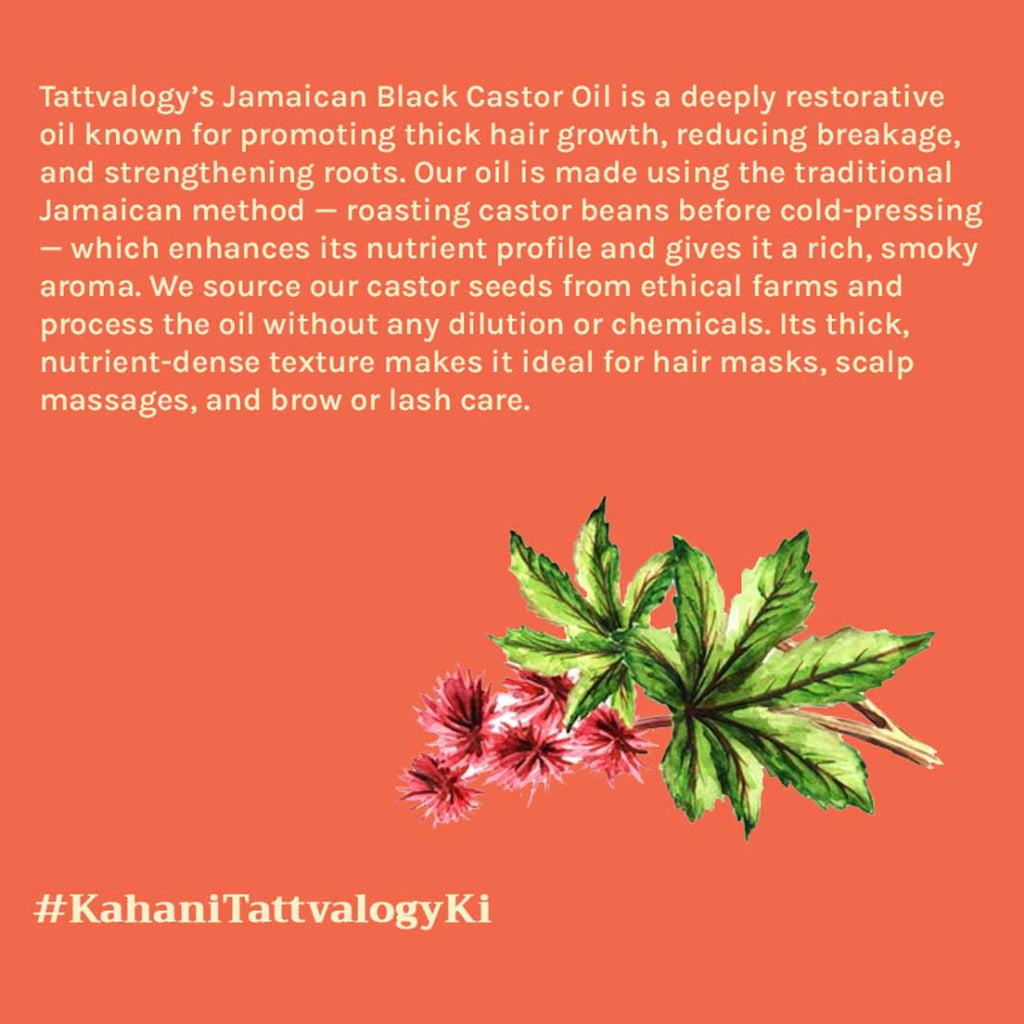 Tattvalogy Jamaican Black Castor Oil-Traditional Recipe, Boosts Hair Volume, Perfect for Curly Hair - Distacart