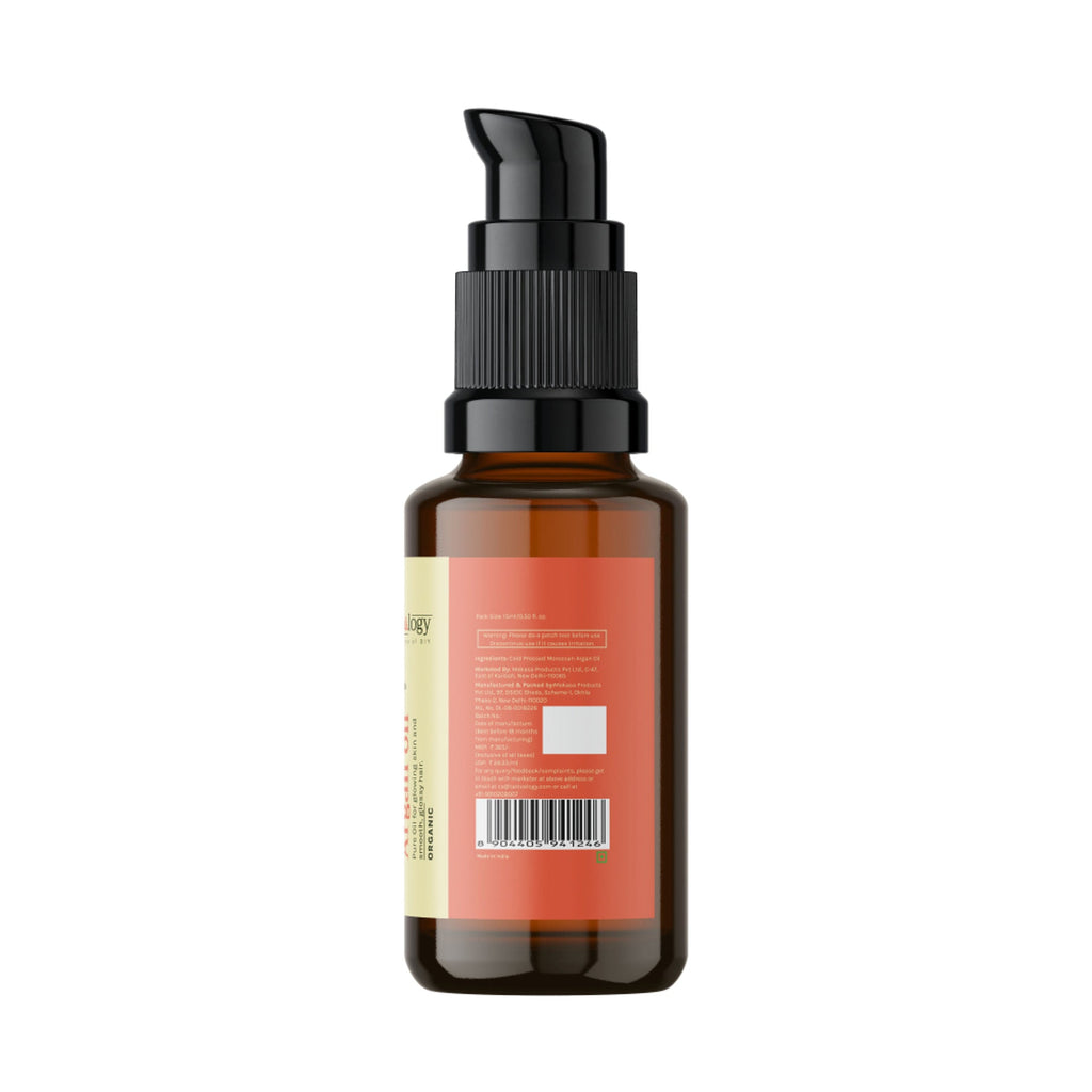 Tattvalogy Organic Moroccan Argan Oil - Vitamin-E Rich, Antioxidant, Tames Frizz for Smooth Hair - Distacart