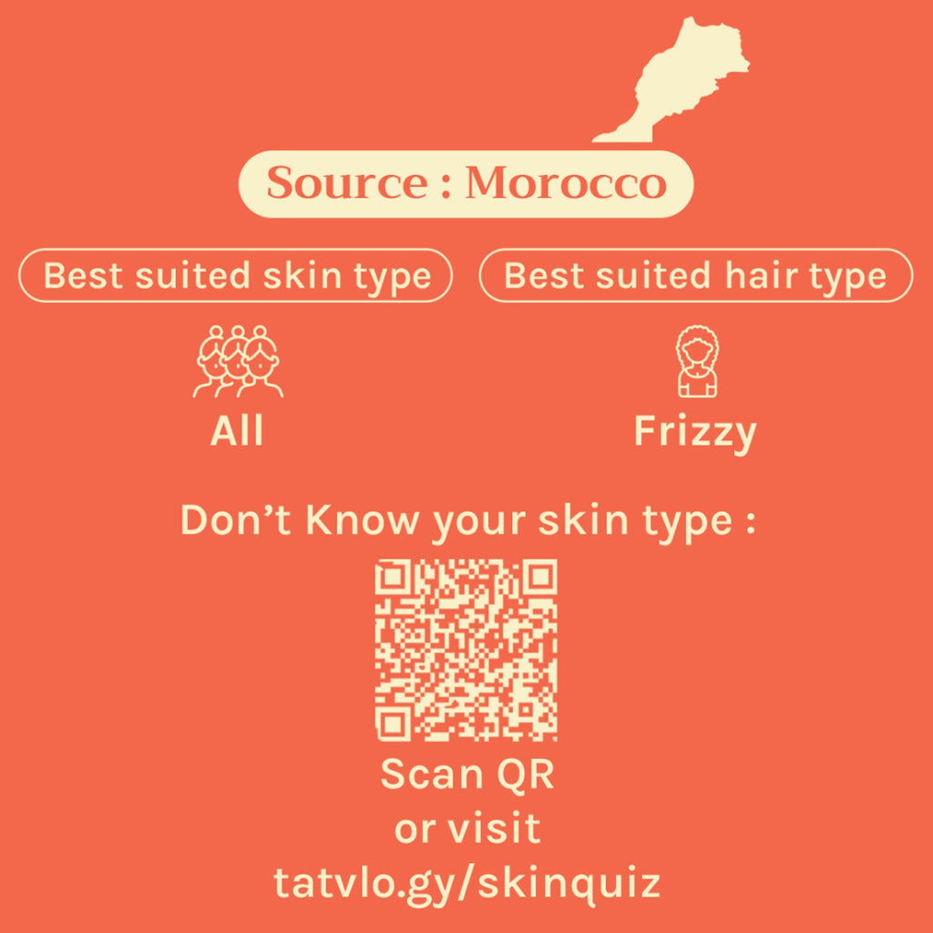 Tattvalogy Organic Moroccan Argan Oil - Vitamin-E Rich, Antioxidant, Tames Frizz for Smooth Hair - Distacart