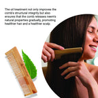 Tattvalogy Raw Neem Comb-Double toothed, Boosts Blood Circulation,Hair Growth & Reduces Scalp Issues