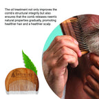 Tattvalogy Raw Neem Comb- For beard, Boosts Blood Circulation, Hair Growth & Reduces Scalp Issues