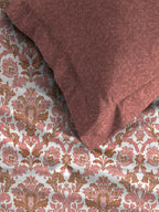 MYTRIDENT Comfort Living Maroon Pure Cotton 120 TC Queen Bedsheet with 2 Pillow Covers