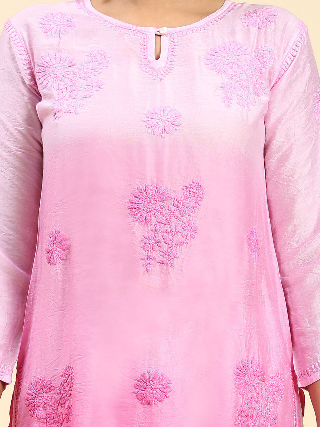 HOUSE OF KARI Floral Chikankari Embroidered Kurta